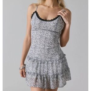 Urban Outfitters Black and White Floral Mini Dress